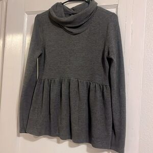 Gray crisscross back sweater